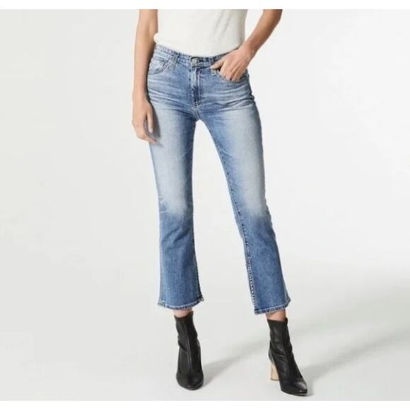 AG Adriano Goldschmied Jeans Jodi Crop High-Rise Slim Flare Size 31 - Picture 1 of 9